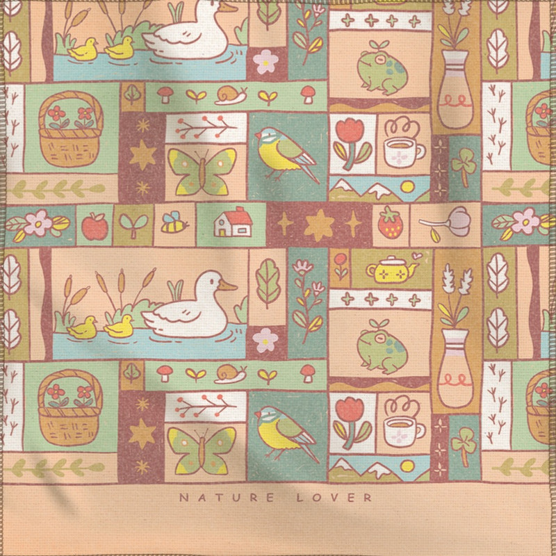 کاغذ کادو مریخ مدل پارچه ای طرح Duck 1104 سایز ۵۰×۵۰ سانتیمتر