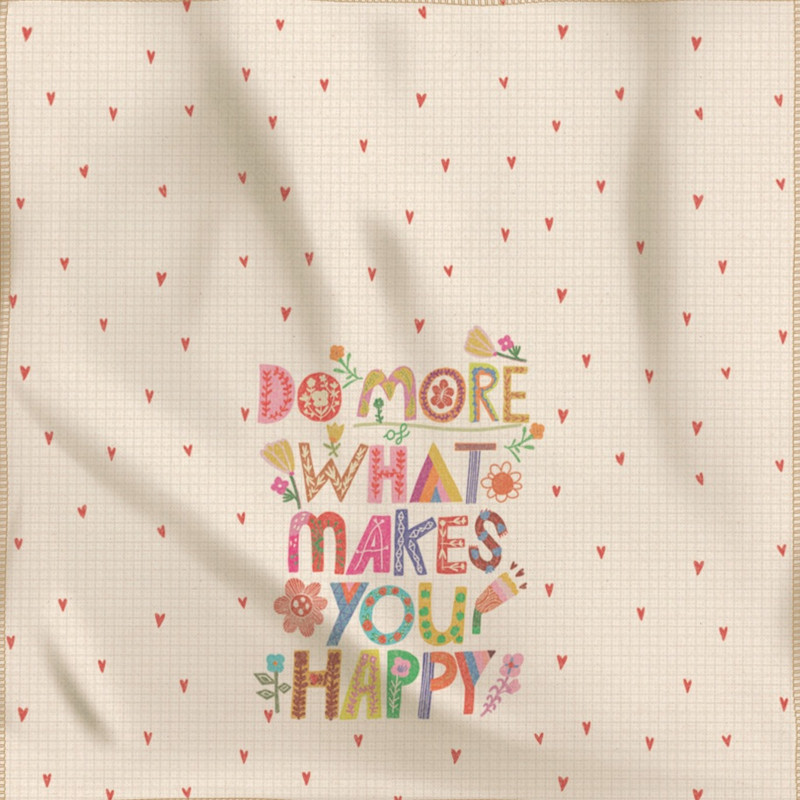 کاغذ کادو مریخ مدل پارچه ای طرح Happiness 1105 سایز ۵۰×۵۰ سانتیمتر