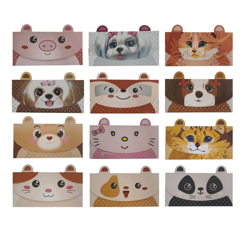 پاکت پول مدل Animals مجموعه 12 عددی