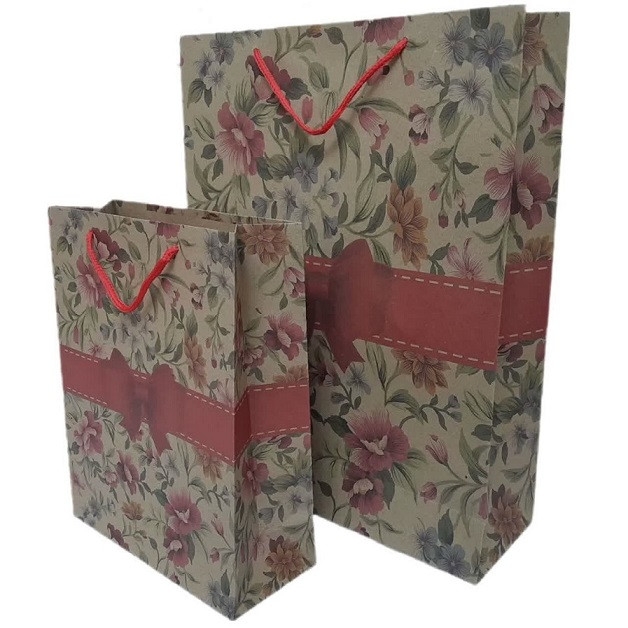 ساک هدیه مدل گل کد mah0363 مجموعه 2 عددی