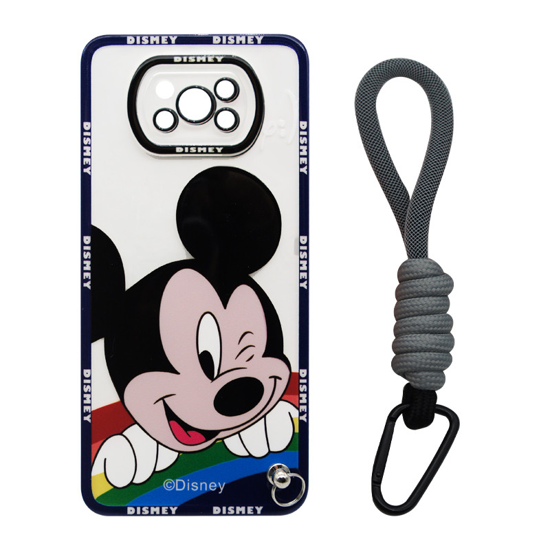 کاور مدل Mickey Mouse مناسب برای گوشی موبایل شیائومی Poco X3 / X3 Pro به همراه بند آویز