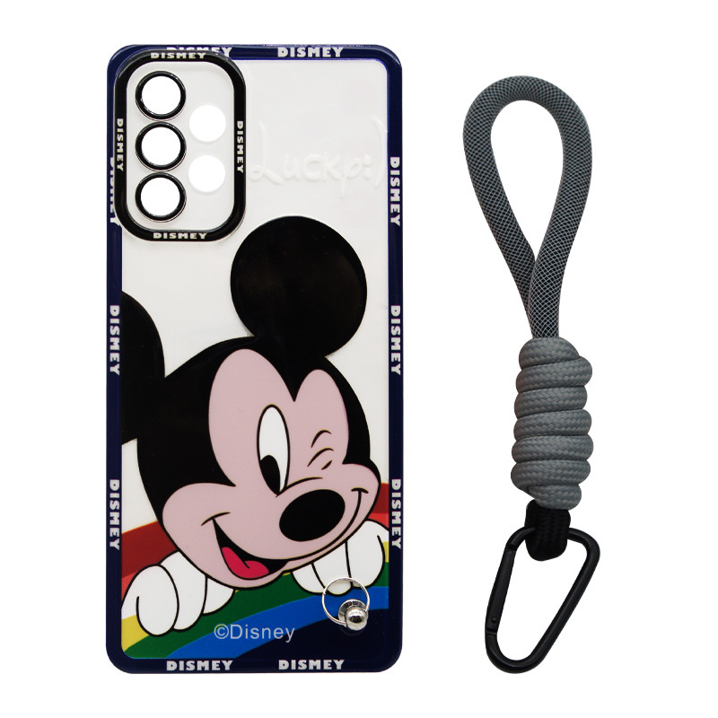 کاور مدل Mickey Mouse مناسب برای گوشی موبایل سامسونگ Galaxy A23 به همراه بند آویز