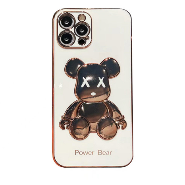 کاور عروسکی مدل POWER BEAR مناسب برای گوشی موبایل اپل IPHONE 12 PROMAX