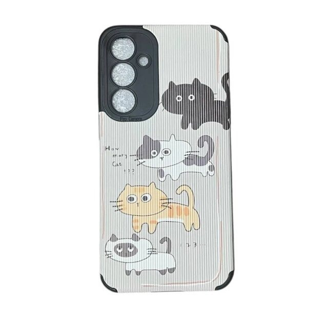 کاور مدل کبریتی طرح ۴ گربه کد Cat50 مناسب برای گوشی موبایل سامسونگ Galaxy S21 Fe