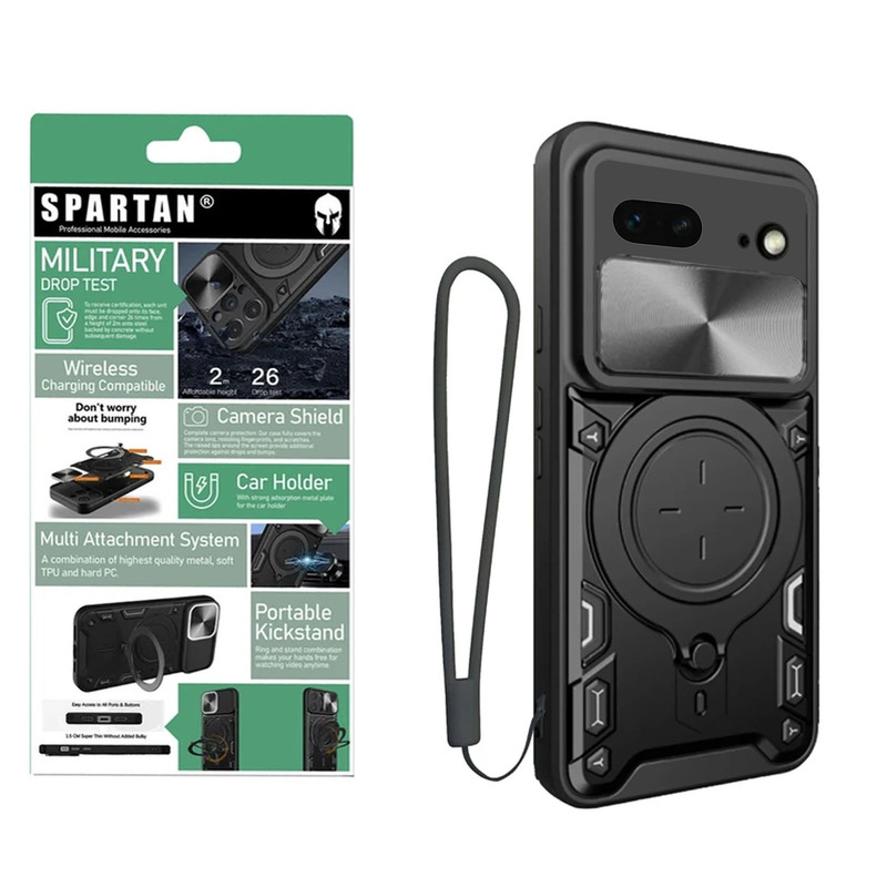 کاور اسپارتان مدل Magnet Ring Strap مناسب برای گوشی موبایل گوگل Pixel 7 به همراه بند آویز
