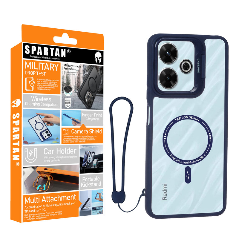 کاور اسپارتان مدل Magnetic Strap مناسب برای گوشی موبایل شیائومی Redmi 13 4G / Poco M6 به همراه بند