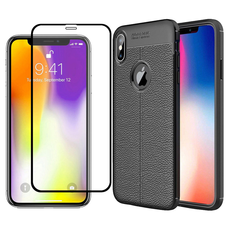 کاور لمبر مدل LAMBAUTO-1 مناسب برای گوشی موبایل اپل Iphone X/XS به همراه محافظ صفحه نمایش