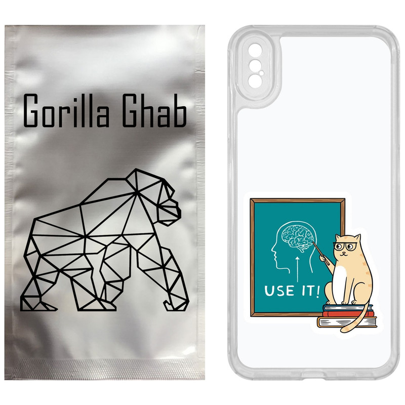 کاور گوریلا قاب مدل CLG کد 95 طرح گربه عاقل مناسب برای گوشی موبایل اپل iPhone XS Max