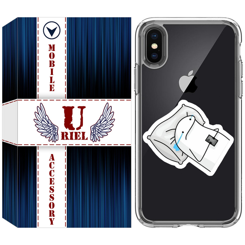 کاور یوریل مدل Clear کد 81 طرح غمگین مناسب برای گوشی موبایل اپل iPhone X / XS