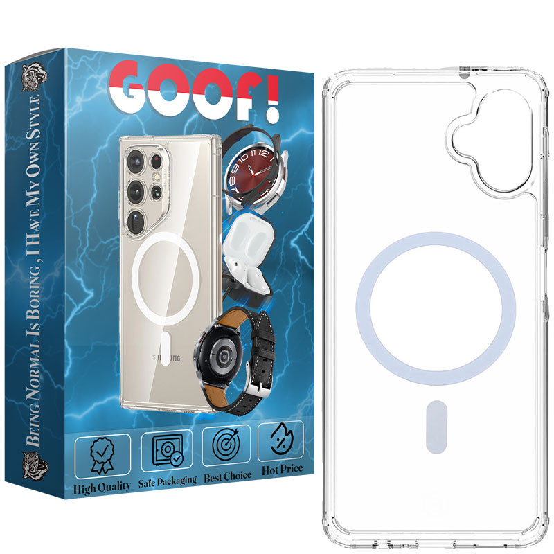 کاور گوف مدل Clear Magnetic Magsafe مناسب برای گوشی موبایل سامسونگ Galaxy A06