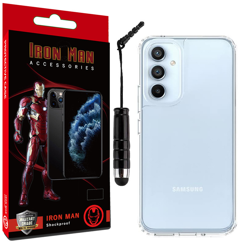 کاور آیرون من مدل Clear Armor مناسب برای گوشی موبایل سامسونگ Galaxy A34 / A34 5G همراه با قلم لمسی