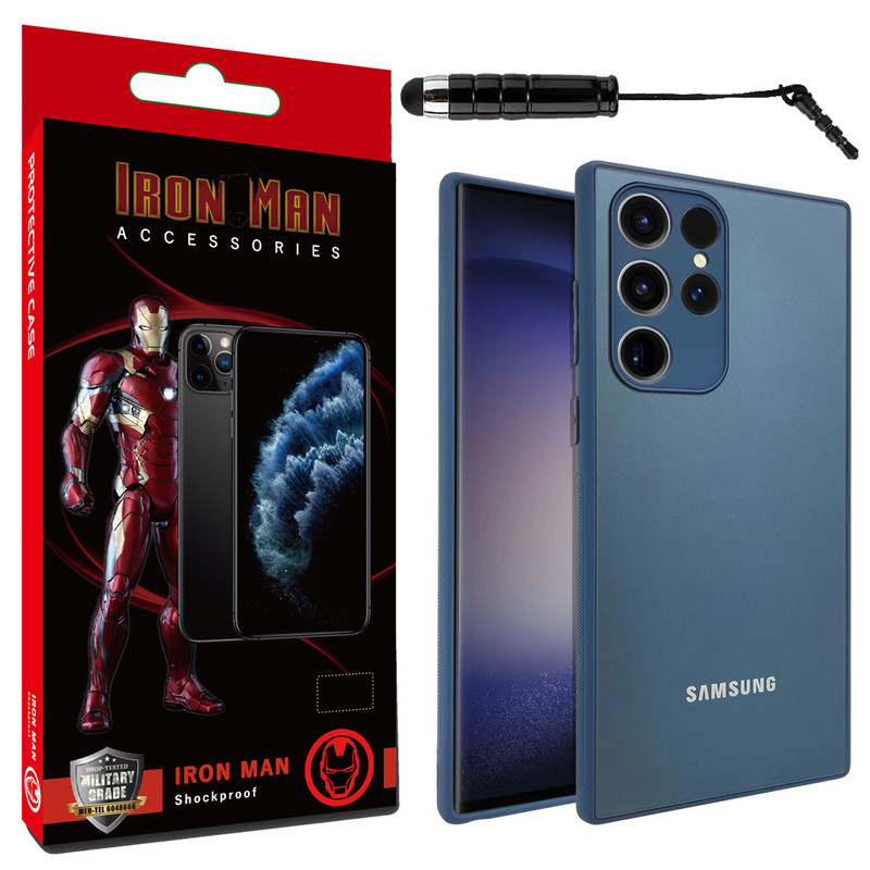 کاور آیرون من مدل Classico PR0 مناسب برای گوشی موبایل سامسونگ Galaxy S24 Ultra همراه با قلم لمسی