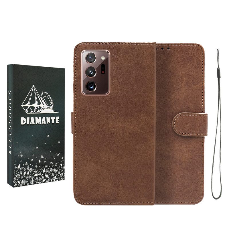 کیف کلاسوری دیامانته مدل Bandaviz Bk مناسب برای گوشی موبایل سامسونگ Galaxy Note 20 Ultra به همراه بند آویز