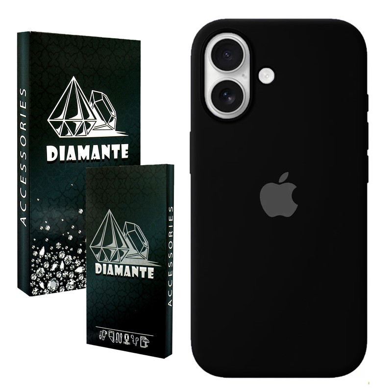 کاور دیامانته مدل سیلیکون Org Bk مناسب برای گوشی موبایل اپل iPhone 16