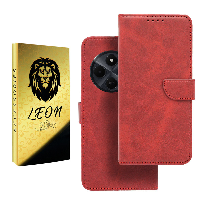 کیف کلاسوری لئون مدل Khoshi Yo مناسب برای گوشی موبایل شیائومی Redmi 14C