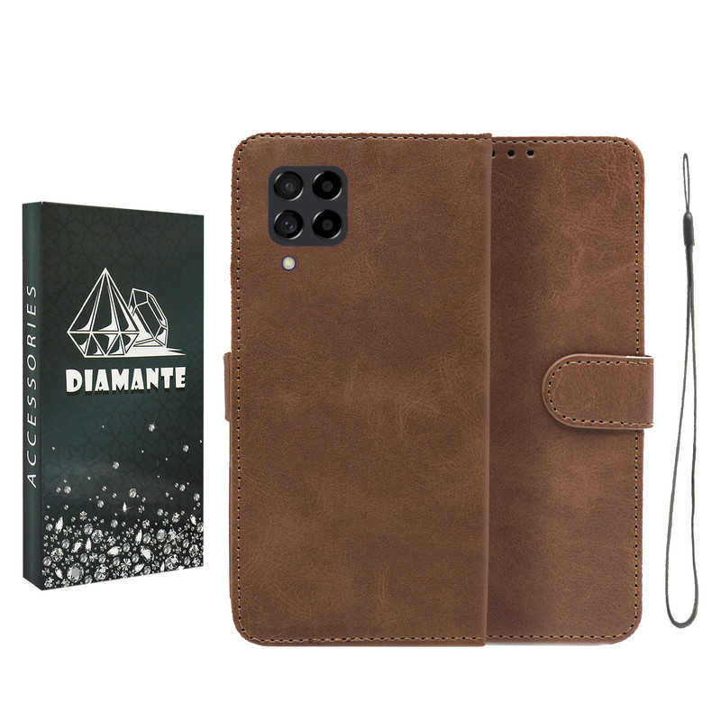 کیف کلاسوری دیامانته مدل Bandaviz Bk مناسب برای گوشی موبایل سامسونگ Galaxy M33 به همراه بند آویز