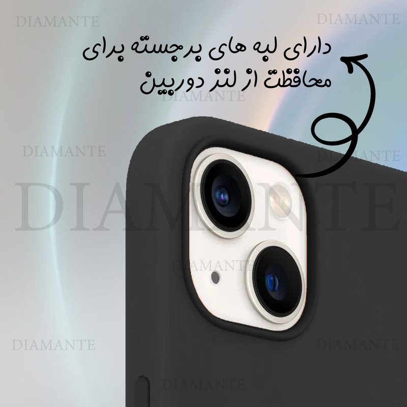 کاور دیامانته مدل سیلیکون Org Bk مناسب برای گوشی موبایل اپل iPhone 8 Plus