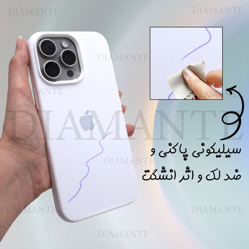 کاور دیامانته مدل سیلیکون Org Bk مناسب برای گوشی موبایل اپل iPhone 8 Plus
