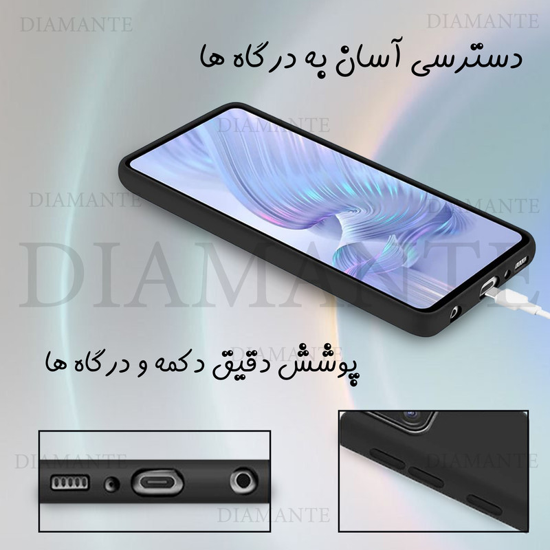 کاور دیامانته مدل سیلیکون Org Bk مناسب برای گوشی موبایل اپل iPhone 8 Plus