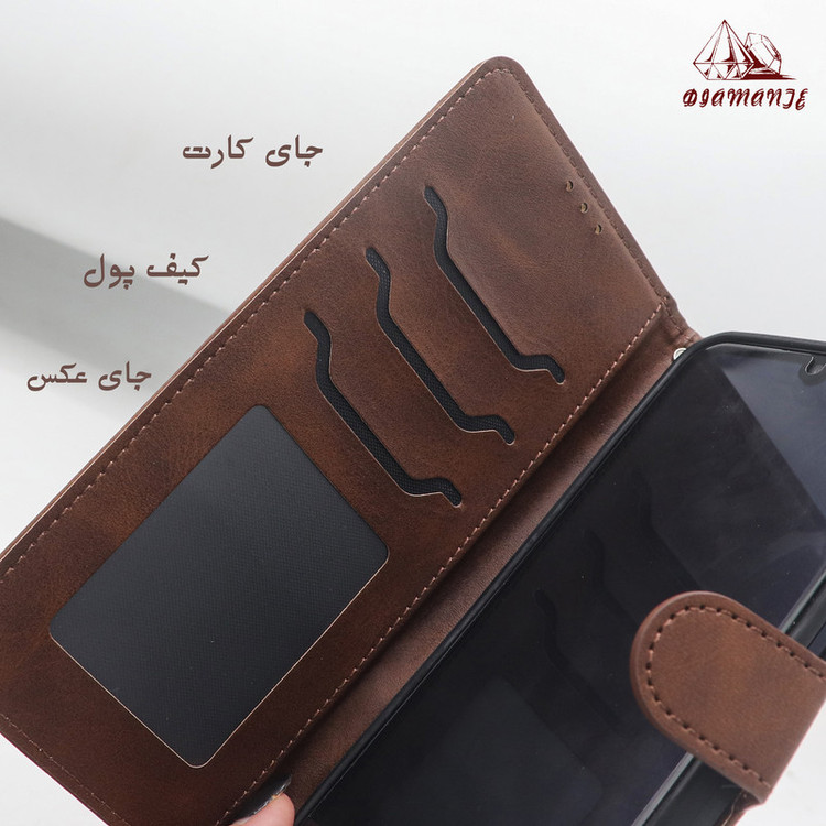 کیف کلاسوری دیامانته مدل Gira Gn مناسب برای گوشی موبایل شیائومی Redmi 14C به همراه بند آویز