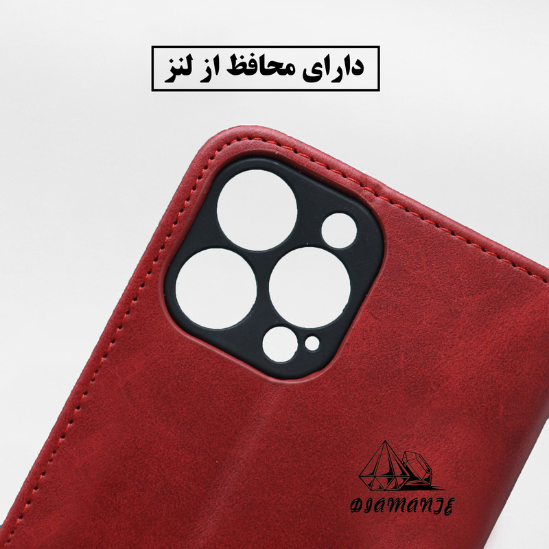 کیف کلاسوری دیامانته مدل ros مناسب برای گوشی موبایل شیائومی Redmi Note 14 Pro 5G