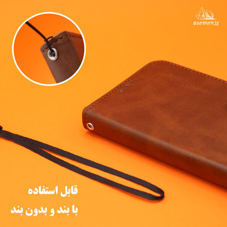کیف کلاسوری دیامانته مدل Bandaviz Bk مناسب برای گوشی موبایل شیائومی Redmi 14C به همراه بندآویز