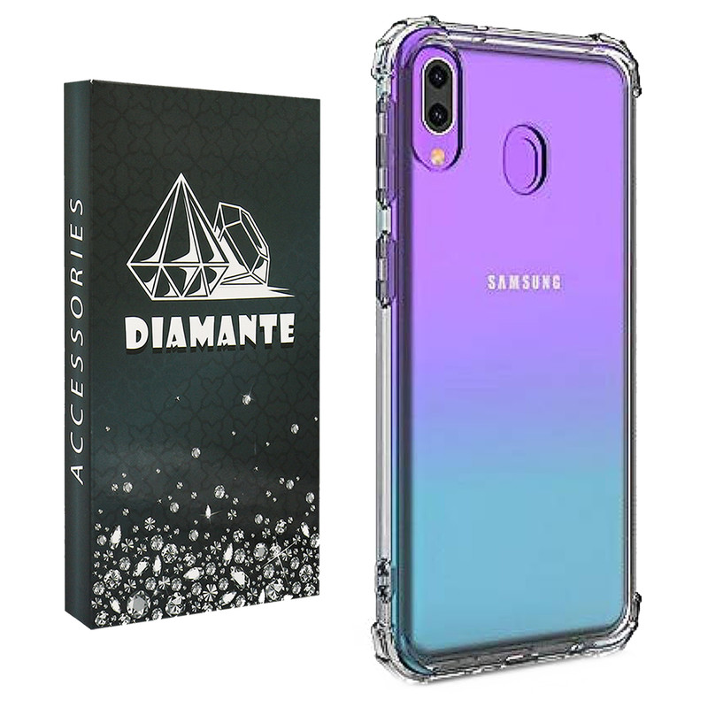 کاور دیامانته مدل Bianco Navy مناسب برای گوشی موبایل سامسونگ Galaxy A20