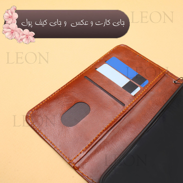 کیف کلاسوری لئون مدل Kif_Oro مناسب برای گوشی موبایل سامسونگ Galaxy A22 4G به همراه بند آویز