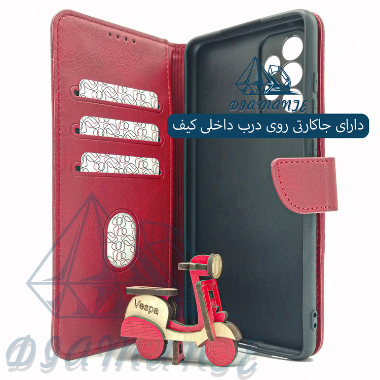 کیف کلاسوری دیامانته مدل Borsa Navy مناسب برای گوشی موبایل شیائومی Redmi Note 9 S / Redmi Note9 Pro