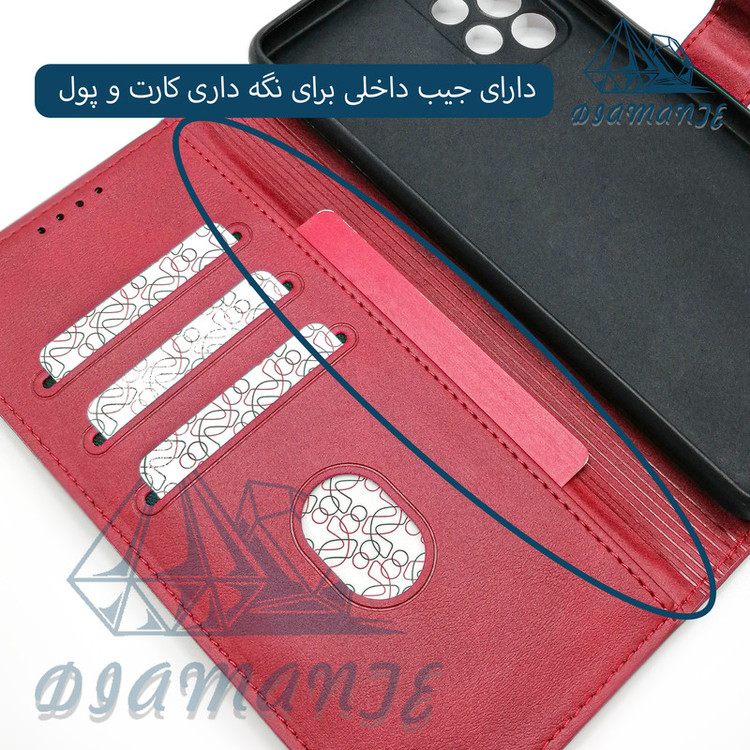 کیف کلاسوری دیامانته مدل Borsa Navy مناسب برای گوشی موبایل شیائومی Redmi Note 9 S / Redmi Note9 Pro