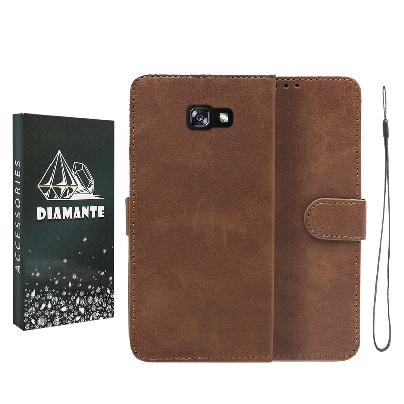 کیف کلاسوری دیامانته مدل Bandaviz Bk مناسب برای گوشی موبایل سامسونگ Galaxy A510 / A5 2016 به همراه بند آویز