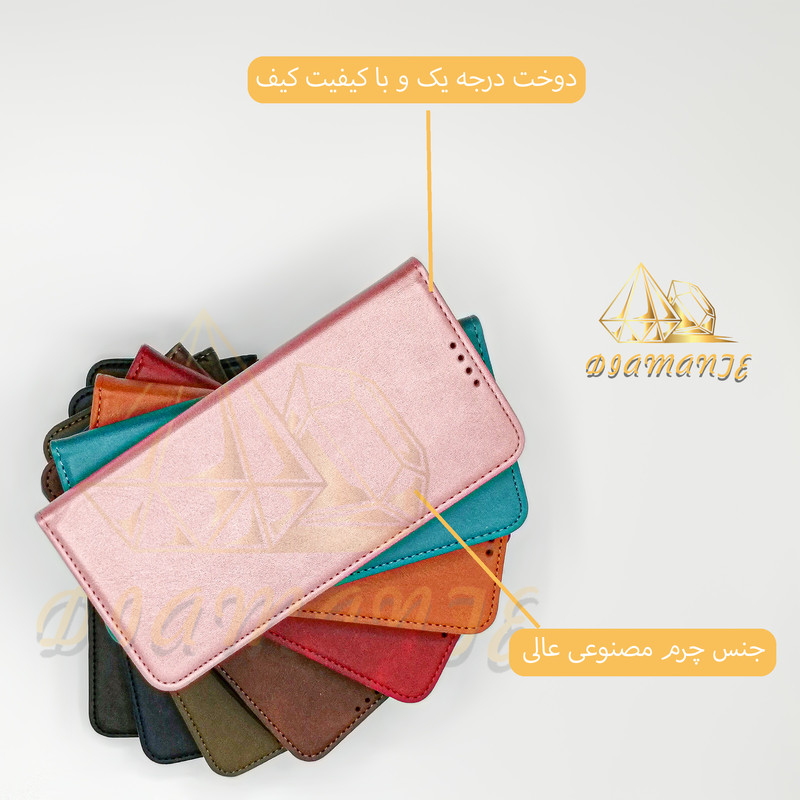 کیف کلاسوری دیامانته مدل Folder navy مناسب برای گوشی موبایل سامسونگ Galaxy J7 Prime