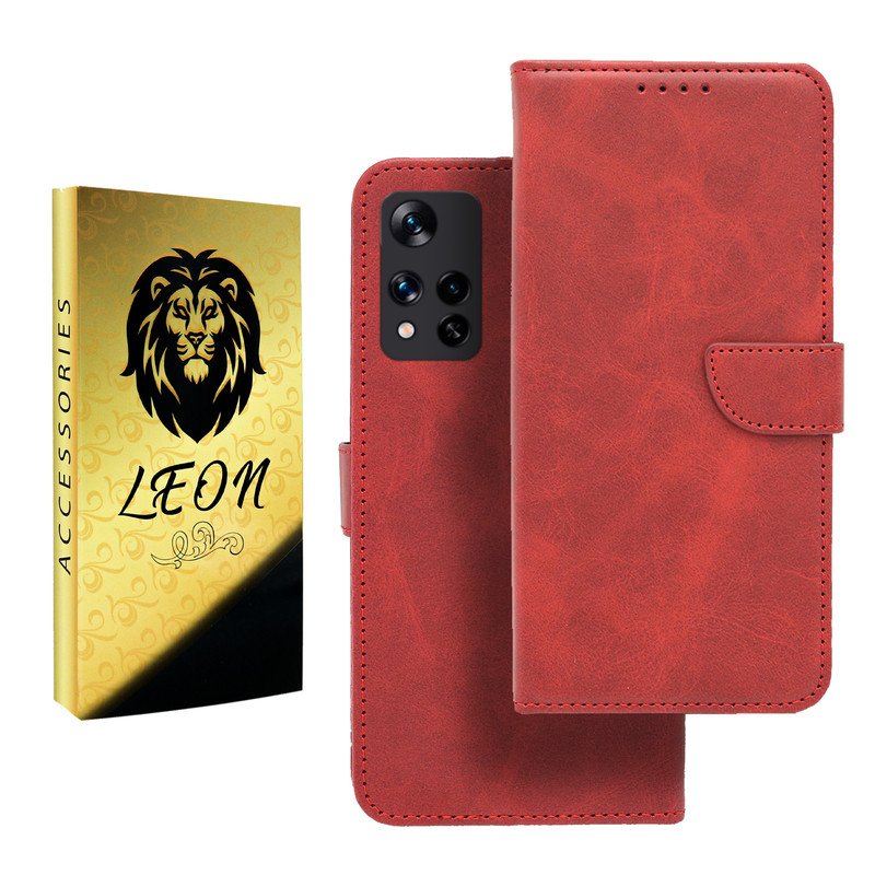 کیف کلاسوری لئون مدل Khoshi Yo مناسب برای گوشی موبایل شیائومی Redmi Note 11 Pro Plus