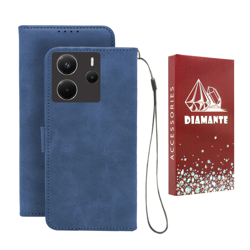 کیف کلاسوری دیامانته مدل Band Ros مناسب برای گوشی موبایل شیائومی Redmi Note 14 5G به همراه بندآویز