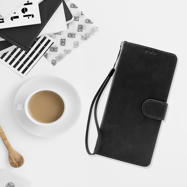 کیف کلاسوری لئون مدل Grigio مناسب برای گوشی موبایل شیائومی Redmi 14C به همراه بند آویز
