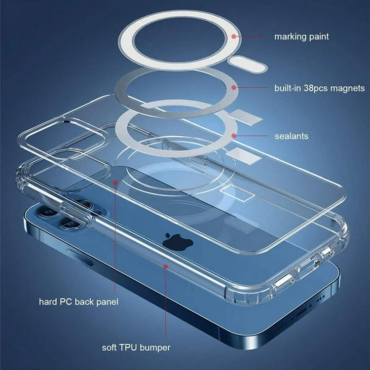 کاور بلو قاب مدل مگ سیف کد 01 مناسب برای گوشی موبایل اپل iPhone 13 Pro Max