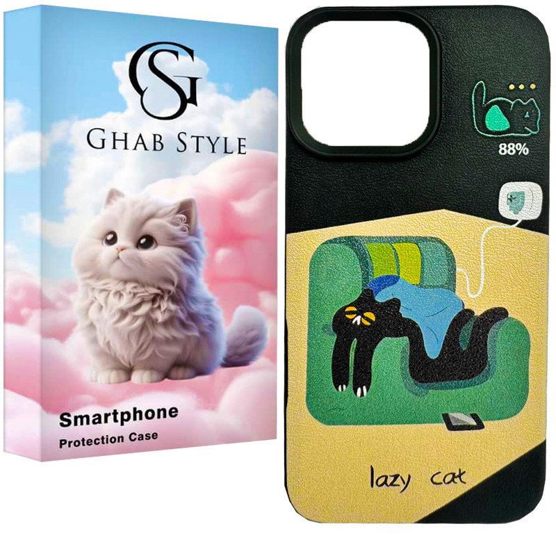 کاور قاب استایل مدل Lazy Cat  مناسب برای گوشی موبایل اپل IPHONE 16 PRO MAX