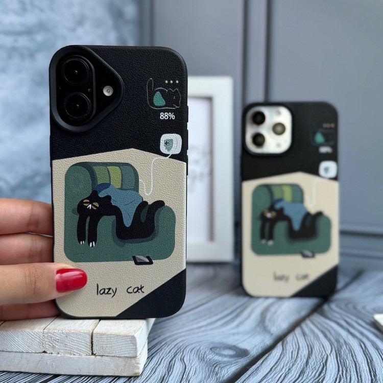 کاور قاب استایل مدل Lazy Cat مناسب برای گوشی موبایل اپل IPHONE 16 PRO MAX