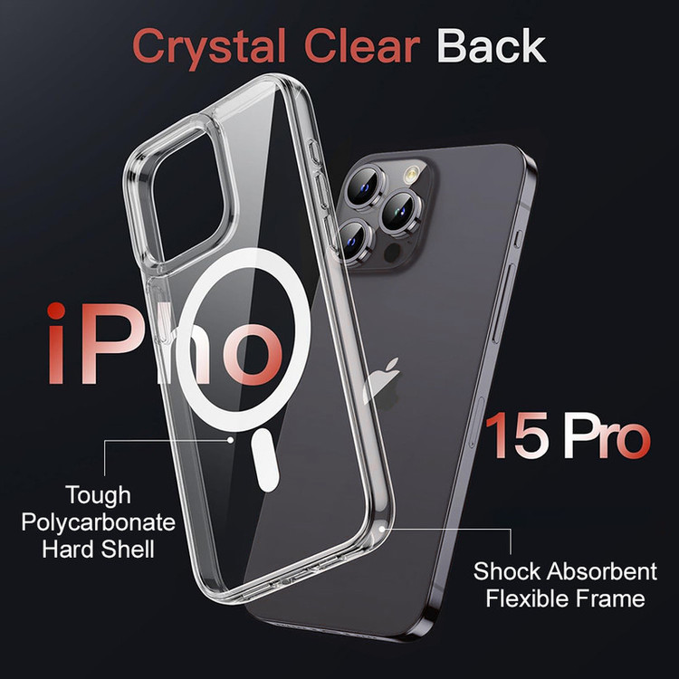 کاور بادی قاب مدل مگ سیف مناسب برای گوشی موبایل اپل iphone 15 promax
