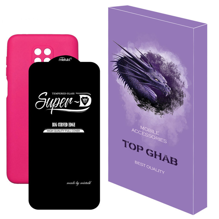 کاور تاپ قاب مدل 2SDL مناسب برای گوشی موبایل شیائومی Redmi Note 9S به همراه محافظ صفحه نمایش