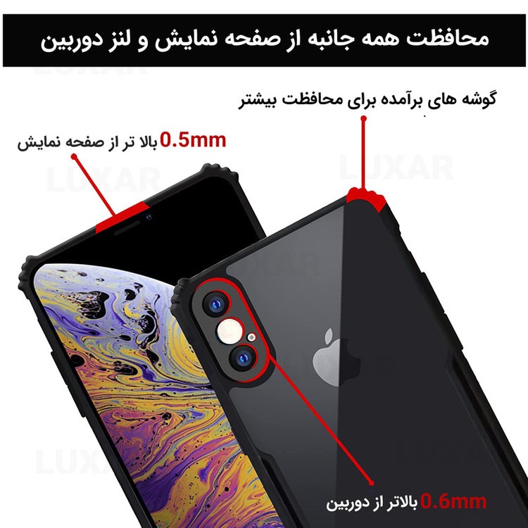 کاور لوکسار مدل ipX -Vetra مناسب برای گوشی موبایل اپل iPhone X / XS