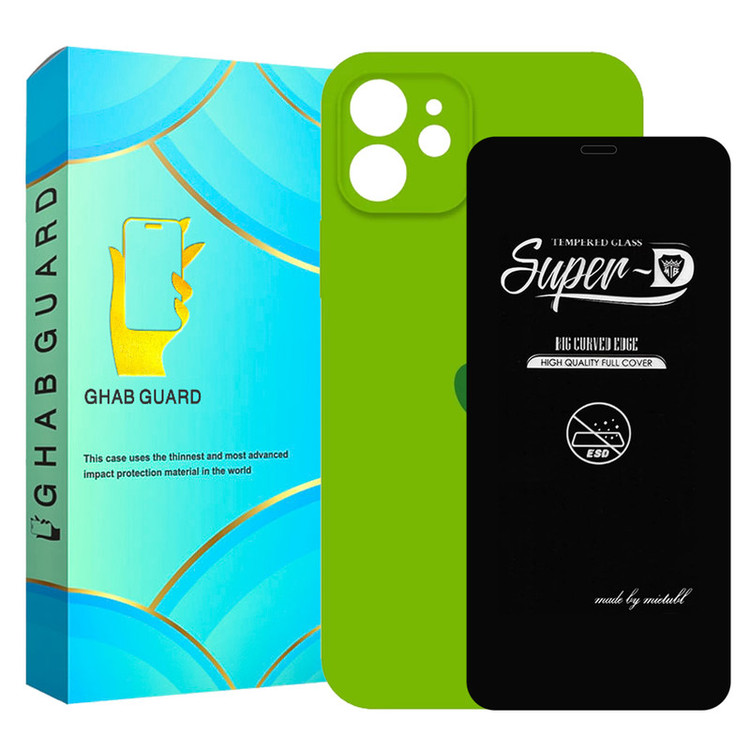 کاور قاب گارد مدل SILICONSUPERD مناسب برای گوشی موبایل اپل iPhone 12 به همراه محافظ صفحه نمایش