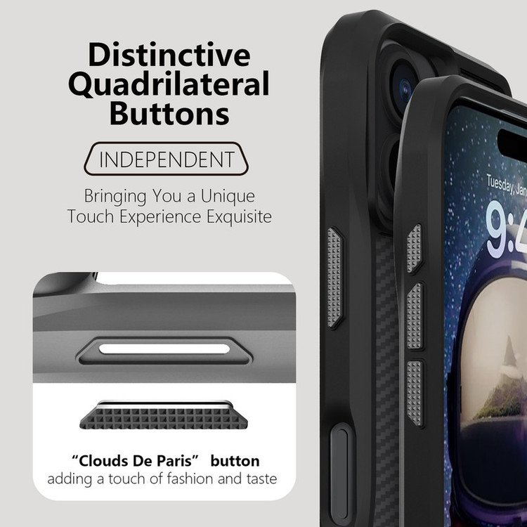 کاور سامورایی مدل Octagon Carbon مناسب برای گوشی موبایل اپل iPhone 16