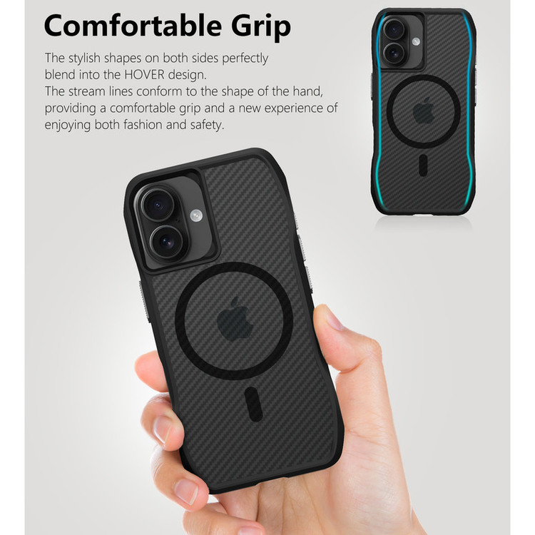 کاور سامورایی مدل Octagon Carbon مناسب برای گوشی موبایل اپل iPhone 16
