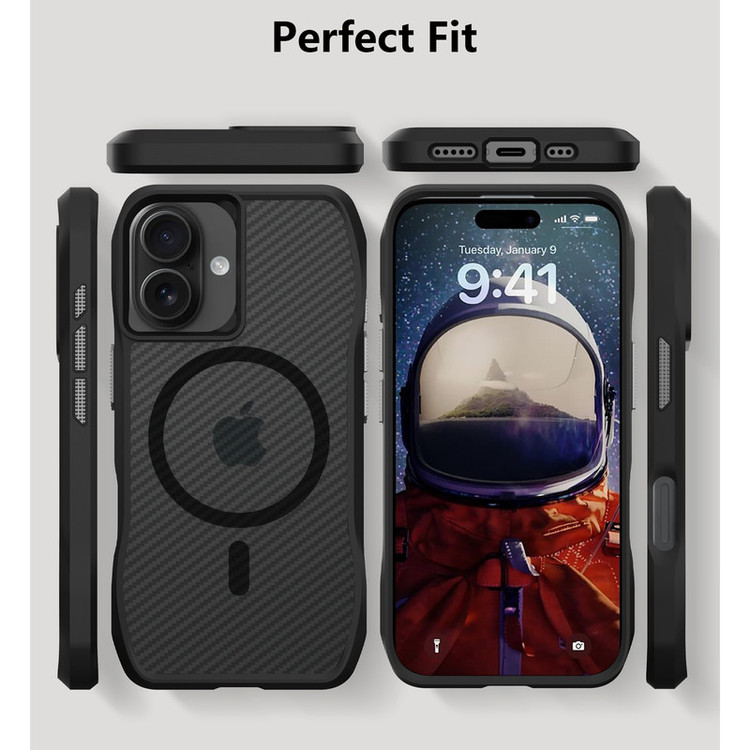 کاور سامورایی مدل Octagon Carbon مناسب برای گوشی موبایل اپل iPhone 16