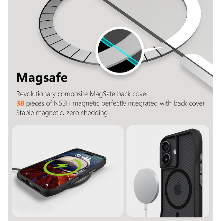 کاور سامورایی مدل Octagon Carbon مناسب برای گوشی موبایل اپل iPhone 16