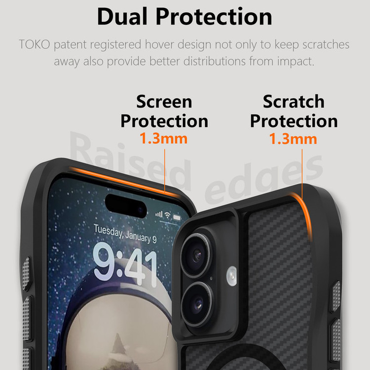 کاور سامورایی مدل Octagon Carbon مناسب برای گوشی موبایل اپل iPhone 16