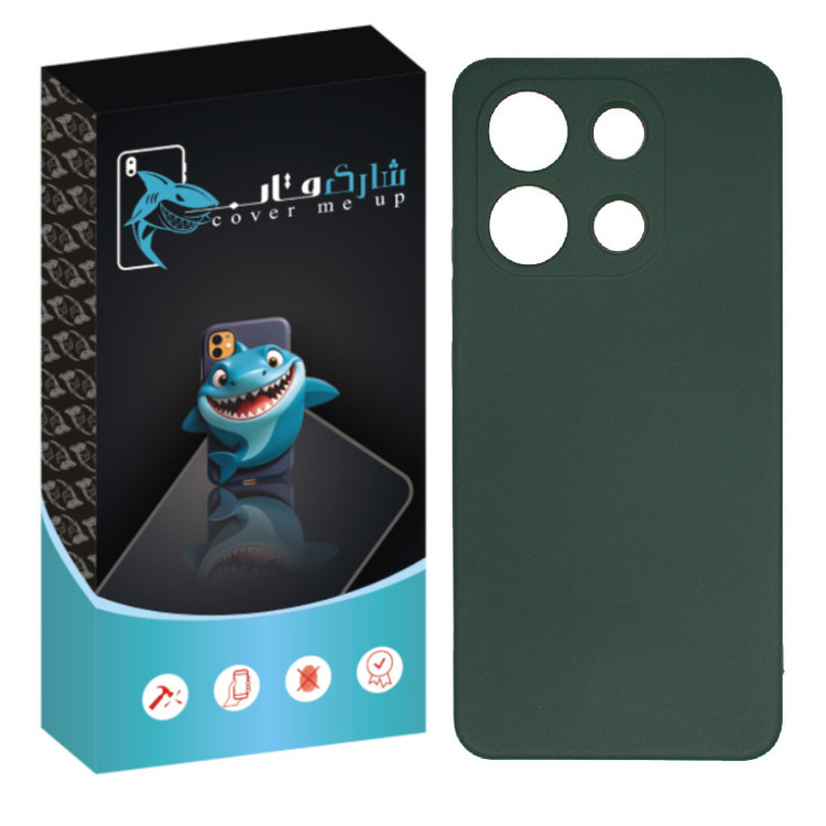 کاور شارک قاب مدل سیلیکونی مناسب برای گوشی موبایل شیائومی Redmi Note 13 4G