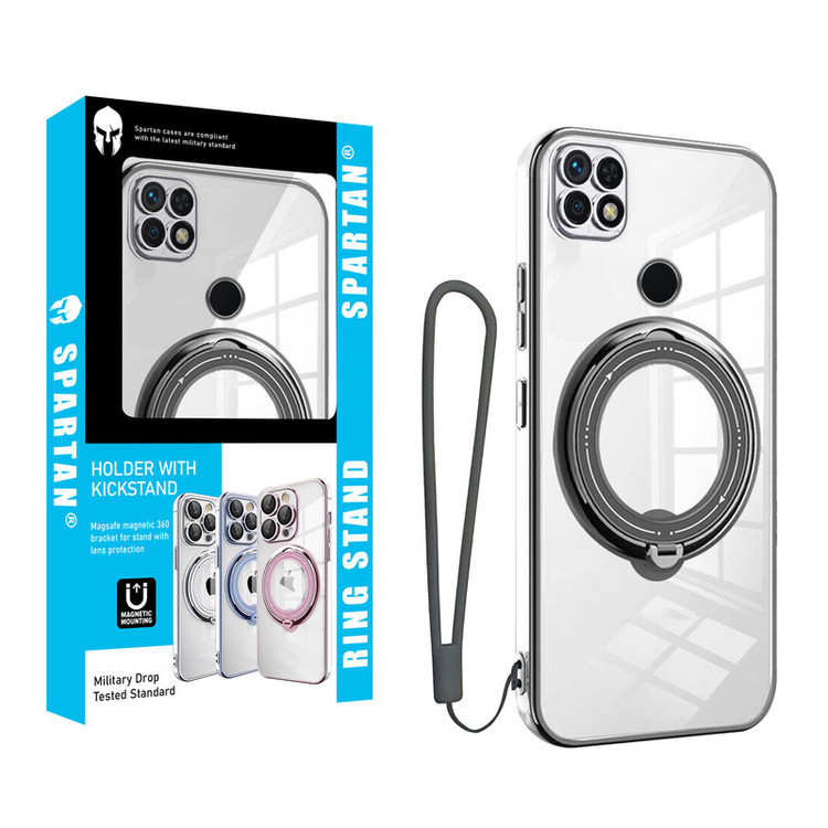 کاور اسپارتان مدل Ring Stand Strap مناسب برای گوشی موبایل شیائومی Redmi 10C / Poco C40 به همراه بندآویز