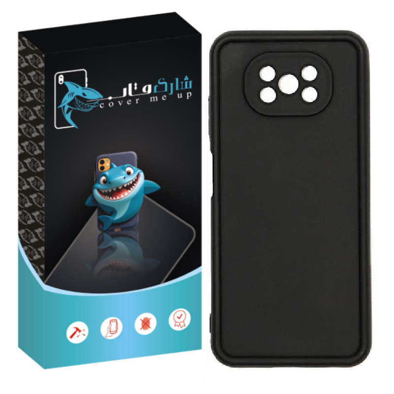 کاور شارک قاب مدل سیلیکونی سولید مناسب برای گوشی موبایل شیائومی Poco X3 / Poco X3 Pro / Poco X3 NFC